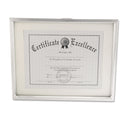 Universal Plastic Document Frame with Mat, 11 x 14 and 8.5 x 11 Inserts, Metallic Silver (76854)