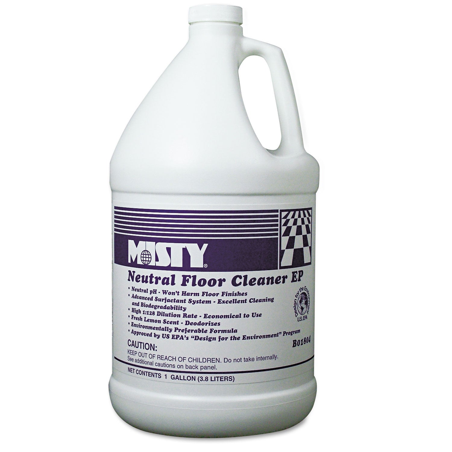 Misty Neutral Floor Cleaner EP, Lemon, 1 gal Bottle (1033704EA)