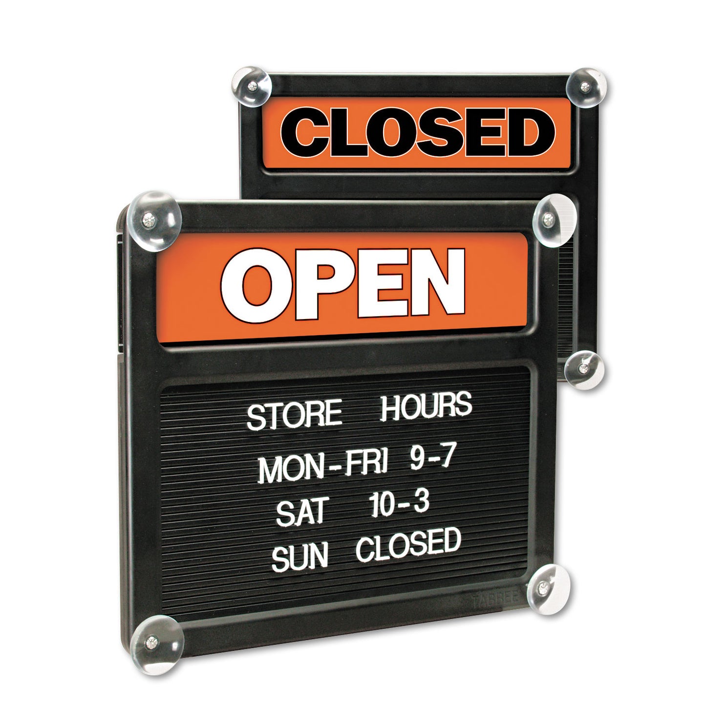 Headline Double-Sided Open/Closed Sign w/Plastic Push Characters, 14.38 x 12.38 (3727)