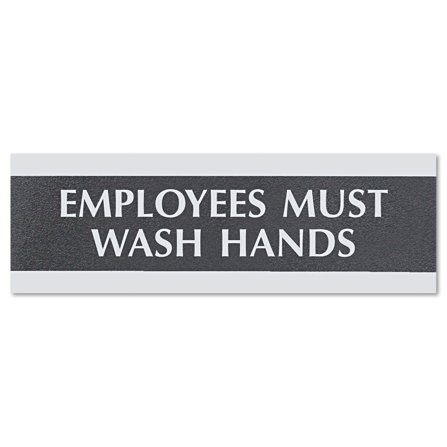 Headline Century Series Office Sign, Employees Must Wash Hands, 9 x 3 (4782)