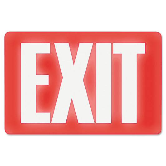 Headline Glow In The Dark Sign, 8 x 12, Red Glow, Exit (4792)