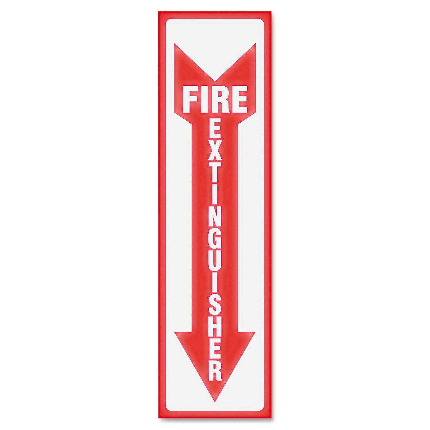 Headline Glow In The Dark Sign, 4 x 13, Red Glow, Fire Extinguisher (4793)