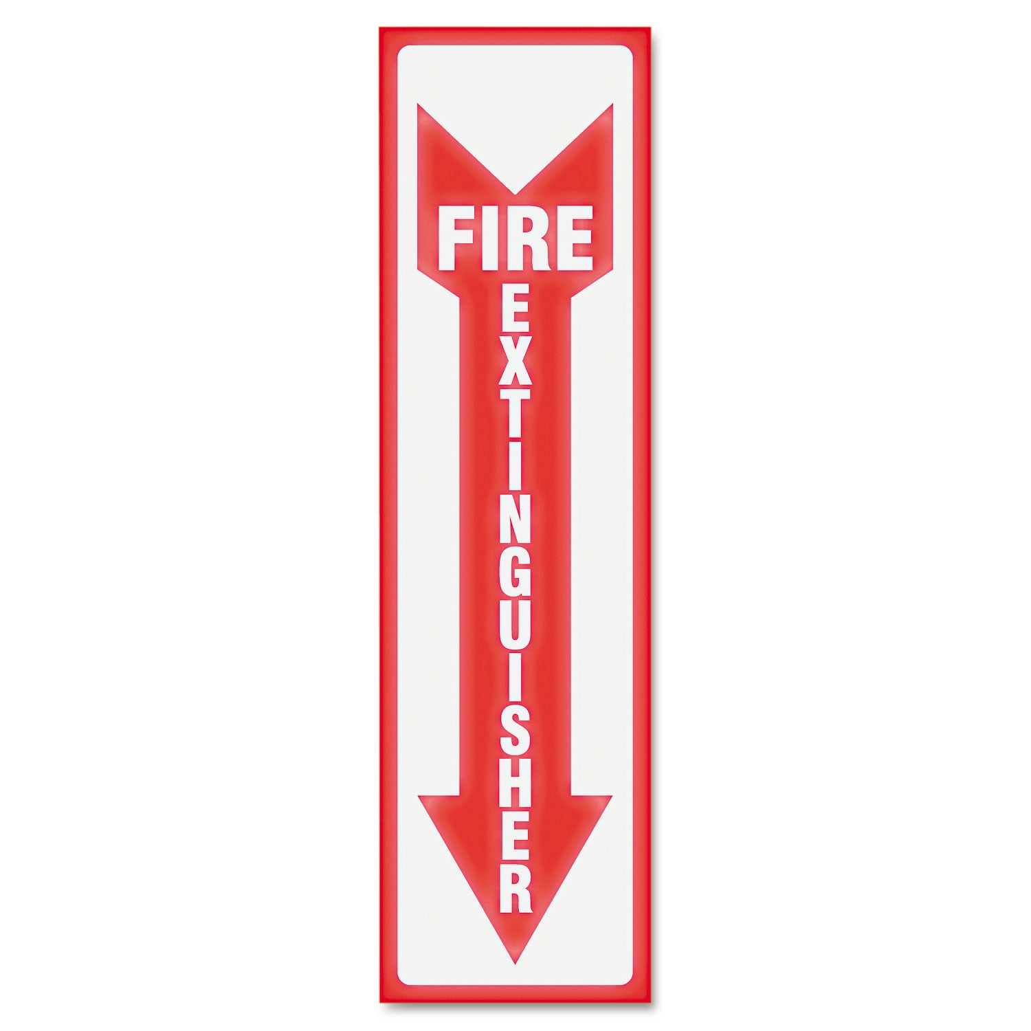 Headline Glow In The Dark Sign, 4 x 13, Red Glow, Fire Extinguisher (4793)