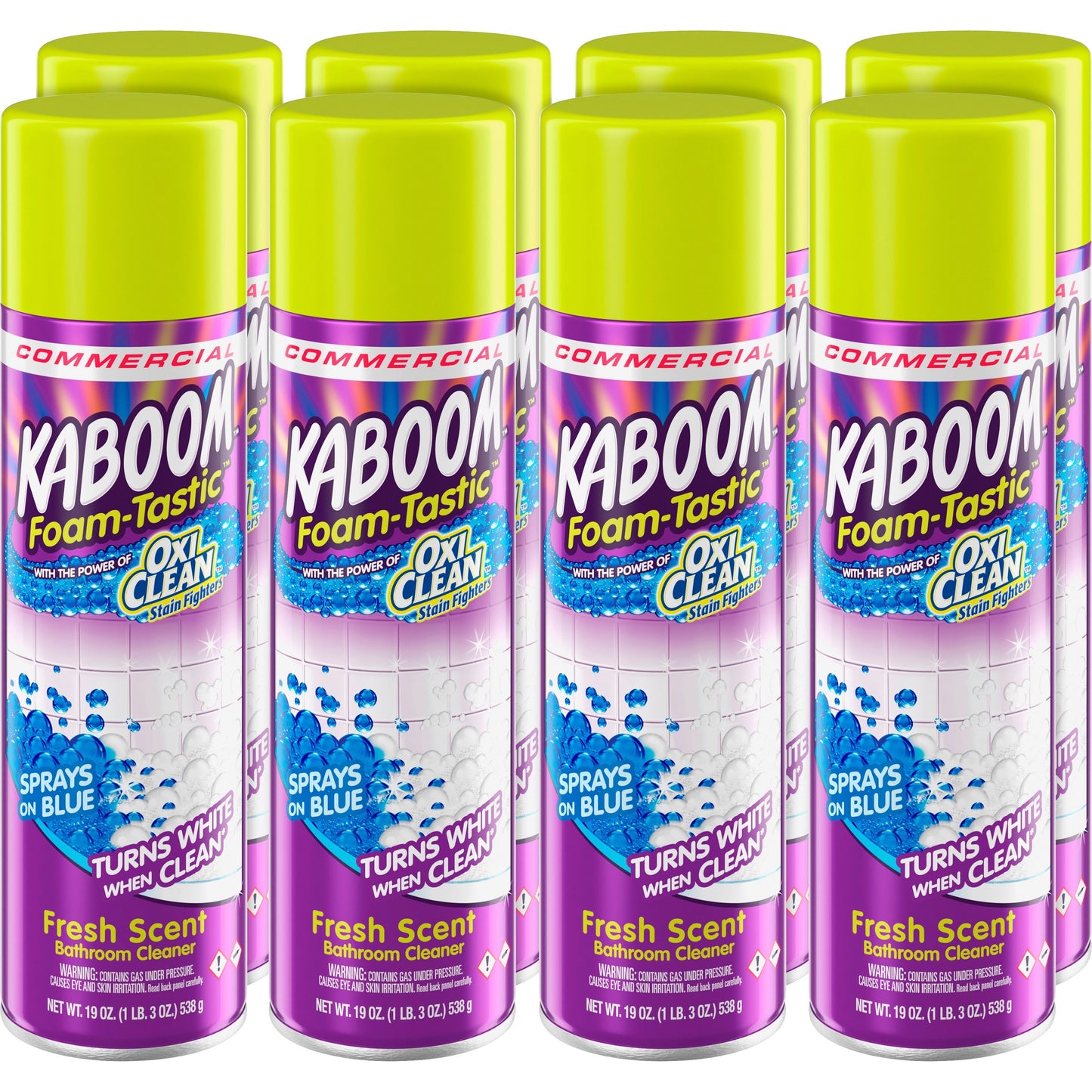 Kaboom Foamtastic Bathroom Cleaner, Fresh Scent, 19 oz Spray Can, 8/Carton (5703700071CT)