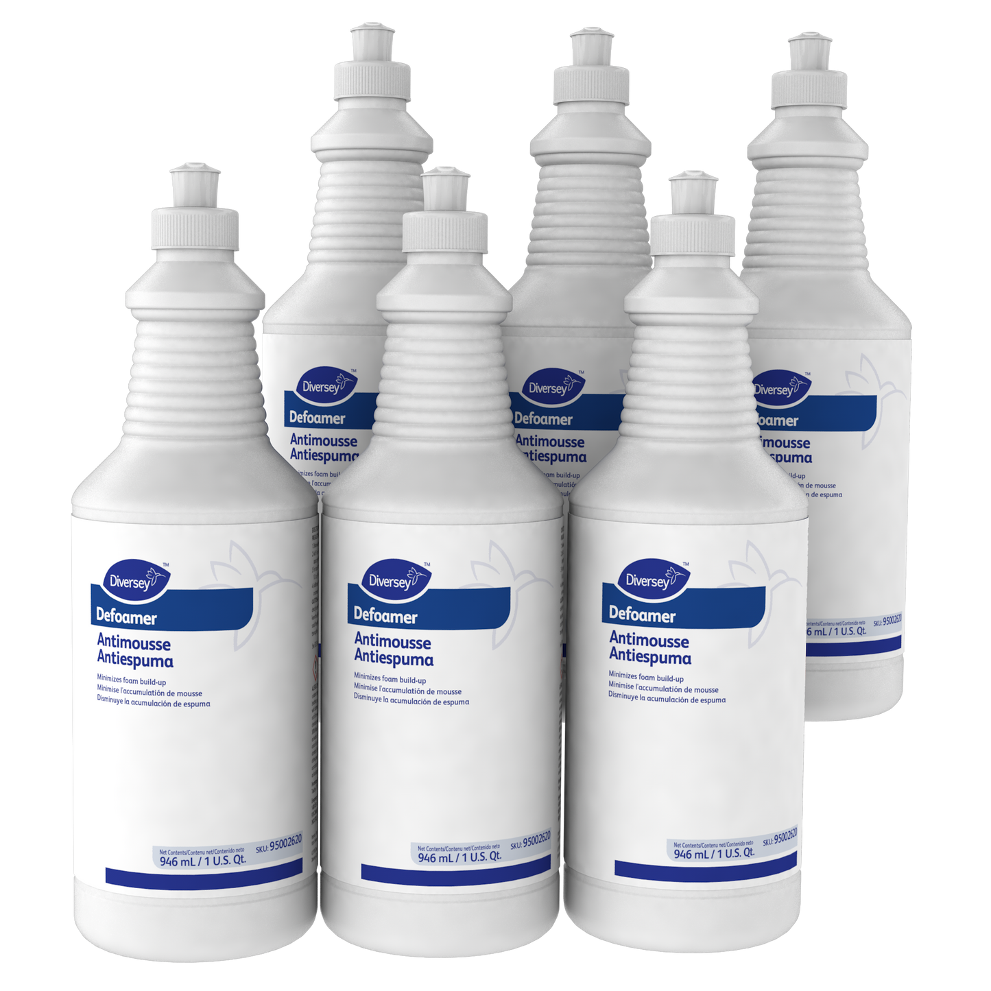 Diversey Defoamer/Carpet Cleaner, Cream, Bland Scent, 32 oz Squeeze Bottle (95002620)