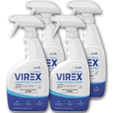 Diversey Virex All-Purpose Disinfectant Cleaner, Lemon Scent, 32 oz Spray Bottle, 4/Carton (CBD540540)