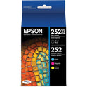 Epson T252XL-BCS (252XL) DURABrite Ultra High-Yield Ink, 1,100 Page-Yield, Black/Cyan/Magenta/Yellow