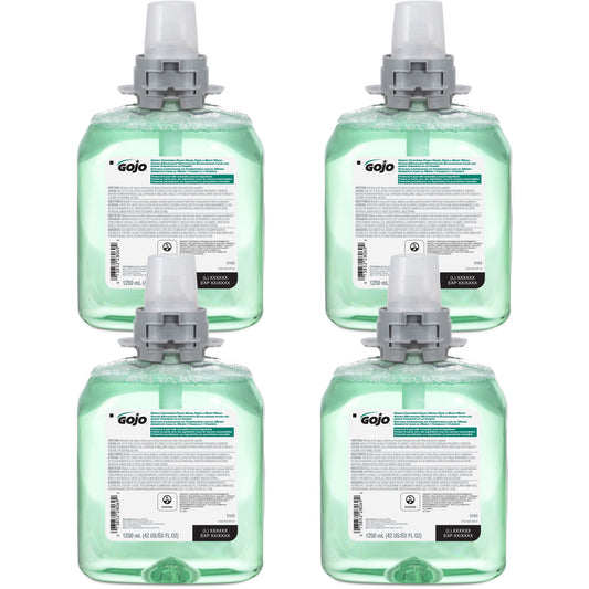 GOJO Green Certified Foam Hair and Body Wash Refill, Cucumber Melon Scent, 1,250 mL, 4/Carton (516304CT)