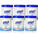 PURELL Sanitizing Hand Wipes, 6.75 x 6, Fresh Citrus, White, 270/Canister, 6 Canisters/Carton (911306CT)