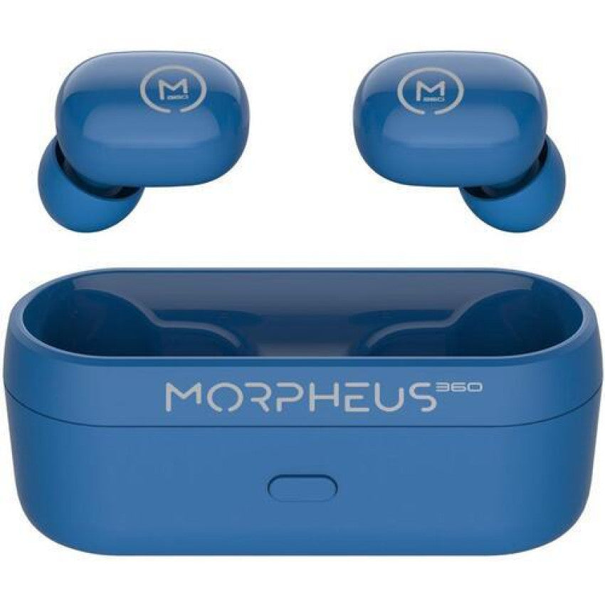 Morpheus 360 Spire True Wireless Earbuds Bluetooth In-ear Headphones With Microphone Hifi Stereo 20 Hour Playtime Binaural Blue (TW1500L)