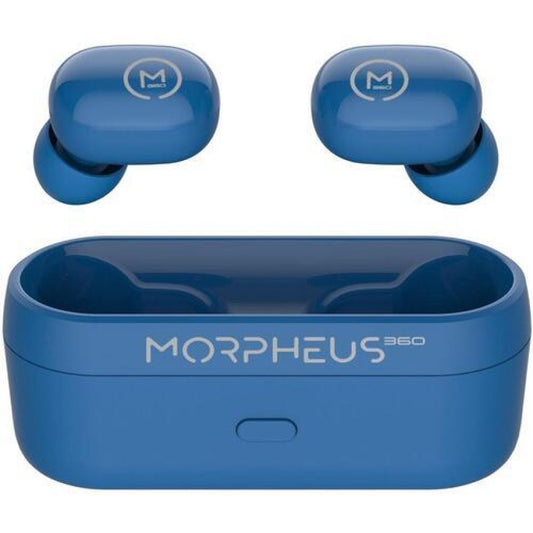 Morpheus 360 Spire True Wireless Earbuds Bluetooth In-ear Headphones With Microphone Hifi Stereo 20 Hour Playtime Binaural Blue (TW1500L)
