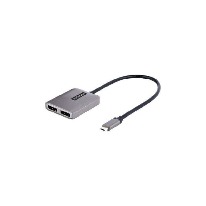 StarTech 2-port Usb-c Mst Hub - Usb Type-c To 2x Displayport Multi-monitor Adapter - Dual-dp Up To 4k 60hz With Dp 1.4 & Dsc - Hdr - 1ft Cable - Windows Only (MST14CD122DP)