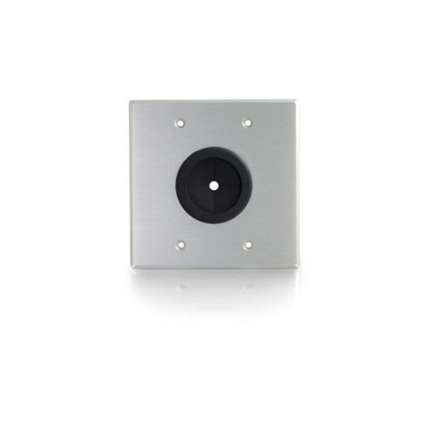 C2G 1.5in Grommet Double Gang Wall Plate (40546)