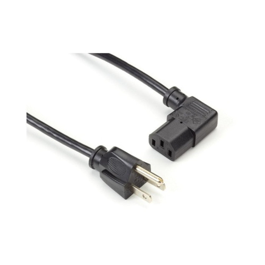 Black Box Power Cord - Nema 5-15p To Iec-60320-c13 (right-angle), 6-ft. (1.8-m) (EPXR13)