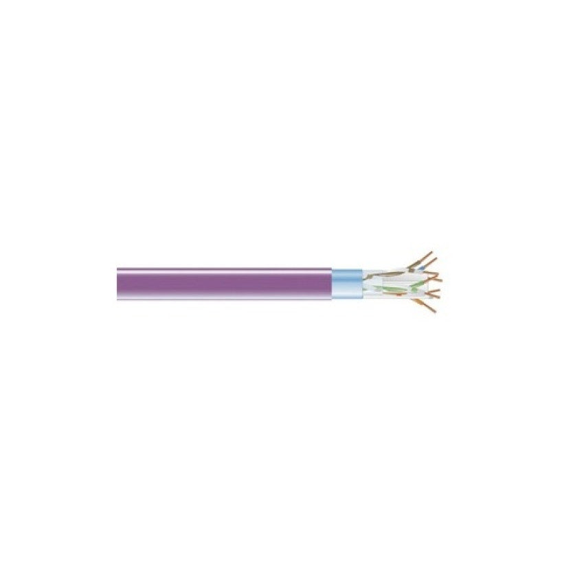 Black Box Cat6 400-mhz Solid Ethernet Bulk Cable - Shielded (f/utp), Cmr Pvc, Purple, 1000-ft. (304.8-m) Spool, Taa (EVNSL0609A1000)