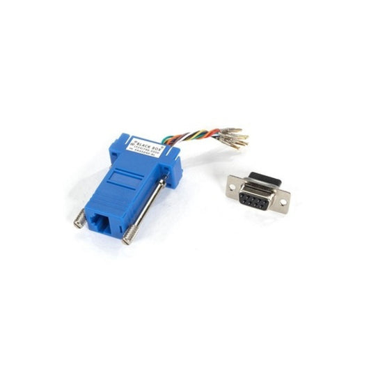 Black Box Modular Adapter Kit - Db9 Female To Rj45 Female, Blue (FA4509FBL)