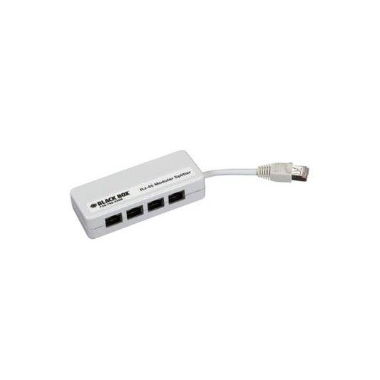 Black Box Rj45 Modular Splitter - Shielded, (1) Rj45 To (4) Rj45, B Pinning With 2.5" Cable, Gsa, Taa (FM835R2)