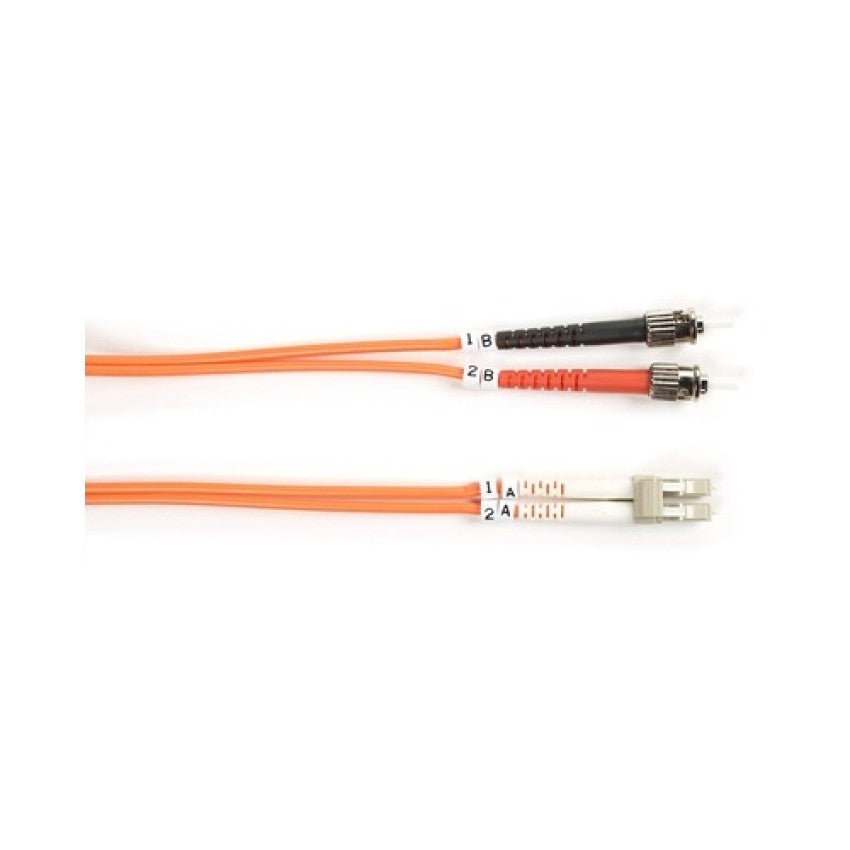 Black Box Om1 62.5/125 Multimode Fiber Optic Patch Cable - Ofnr Pvc, St To Lc, Orange, 1-m (3.2-ft.) (FO625001MSTLC)