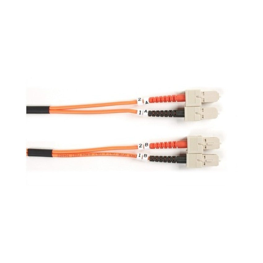 Black Box Om1 62.5/125 Multimode Fiber Optic Patch Cable - Ofnr Pvc, Sc To Sc, Orange, 2-m (6.5-ft.) (FO625002MSCSC)