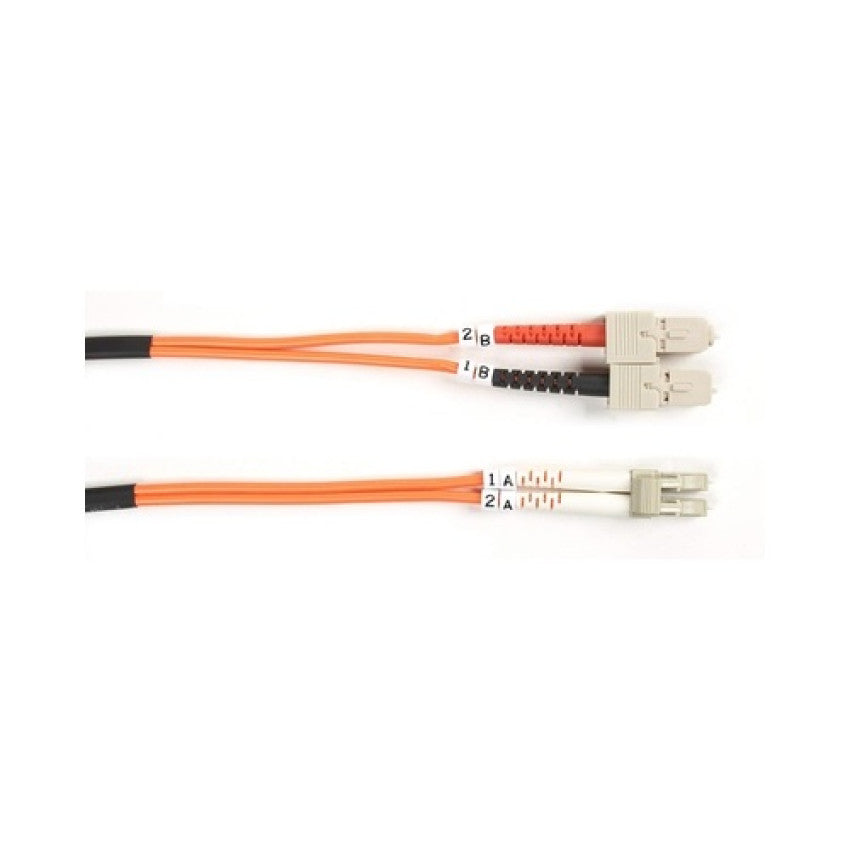 Black Box Om1 62.5/125 Multimode Fiber Optic Patch Cable - Ofnr Pvc, Sc To Lc, Orange, 3-m (9.8-ft.) (FO625003MSCLC)