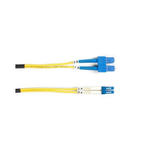 Black Box Os2 9/125 Singlemode Fiber Optic Patch Cable - Ofnr Pvc, Sc To Lc, Yellow, 1-m (3.2-ft.) (FOSM001MSCLC)