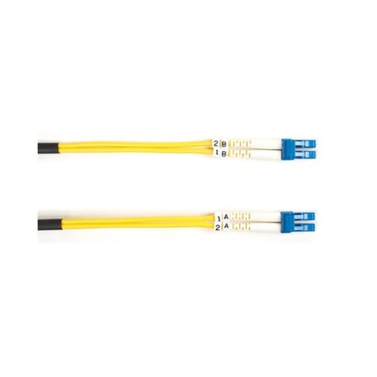 Black Box Os2 9/125 Singlemode Fiber Optic Patch Cable - Ofnr Pvc, Lc To Lc, Yellow, 2-m (6.5-ft.) (FOSM002MLCLC)