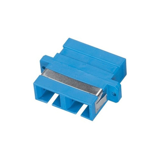 Black Box Fiber Optic Coupling - Singlemode, Duplex, Ceramic Sleeve, Plastic Flange, Rectangular, Sc-sc, Blue, Gsa, Taa (FOT120)