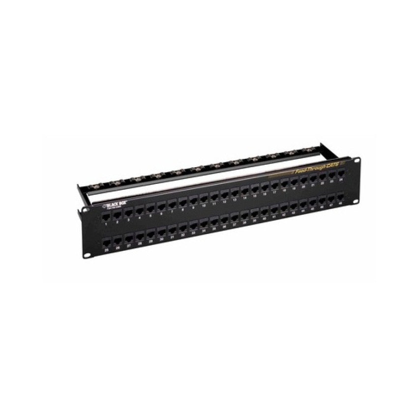 Black Box Cat6 Feed-through Patch Panel - 2u, Unshielded, 48-port, Gsa, Taa (JPM820A)