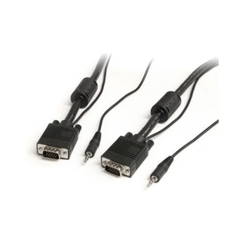 StarTech 15ft High Res Monitor Vga Cable W/ Audio (MXTHQMM15A)