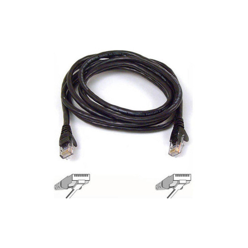 Belkin 7-foot Cat6 Black Cables, No Boots (A3L98007BLK)