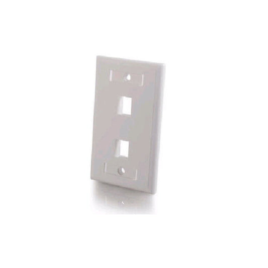 C2G 2-port Multimedia Keystone Wall Plate (03411)