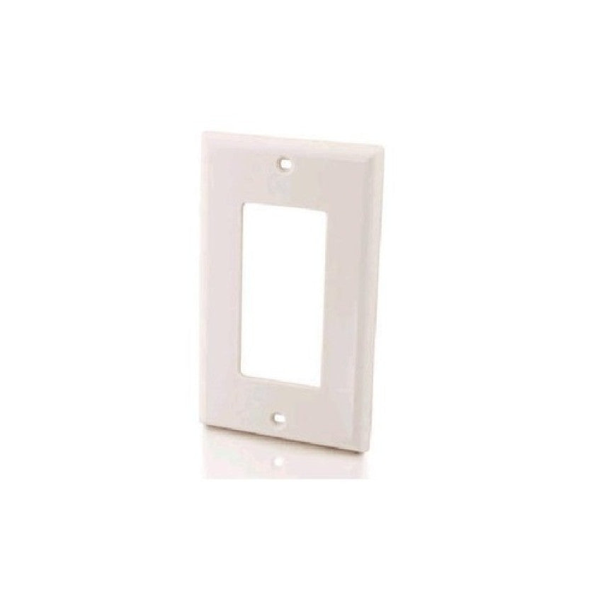 C2G Single Gane Decora Wallplate White (03725)