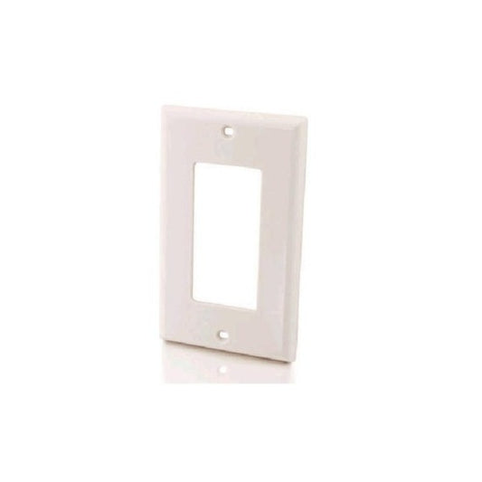 C2G Single Gane Decora Wallplate White (03725)
