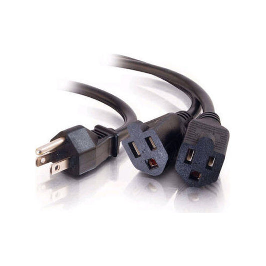 C2G 1-to-2 Power Cord Splitter Nema 5-15 M/m (29802)