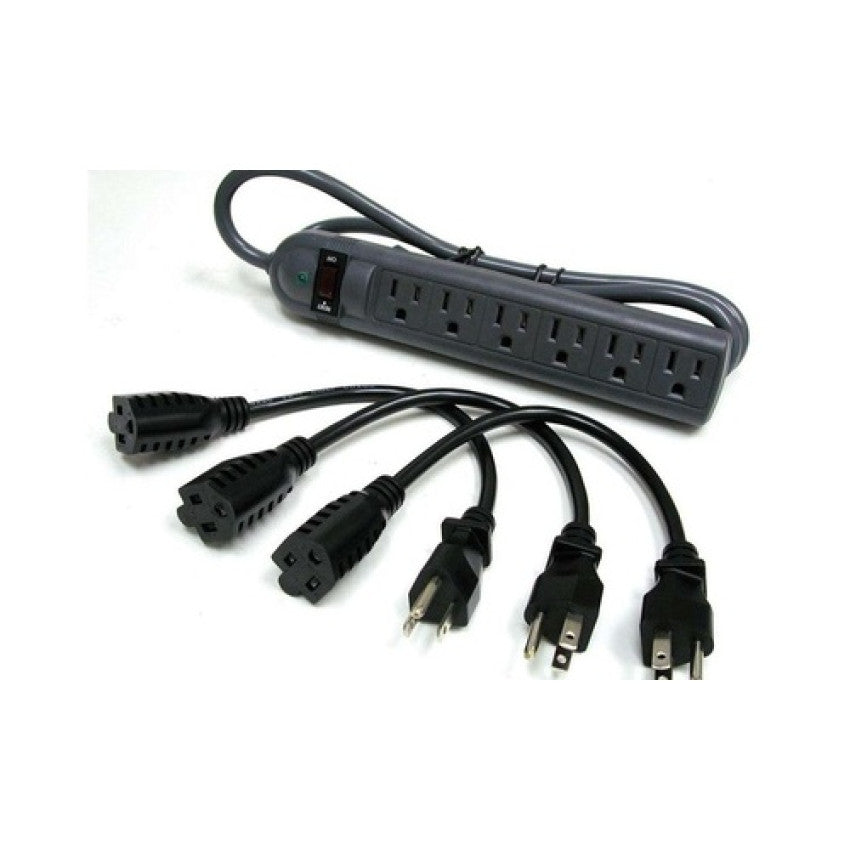 C2G Surge W/ 3 1ft Power Extension Cords (39995)