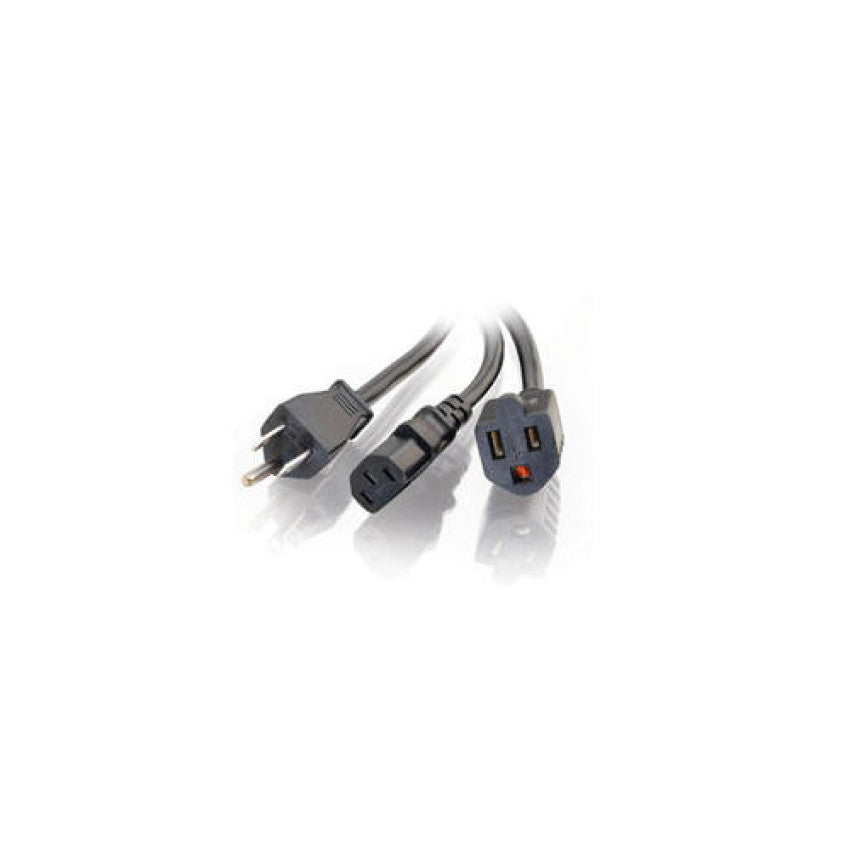 C2G 1.5ft 1-to-2 Power Cord Splitter (29810)