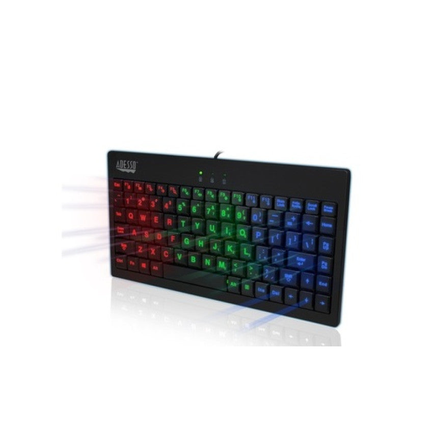 Adesso 3 Colors Illuminated 2x Largeusbkeyboard (AKB110EB)