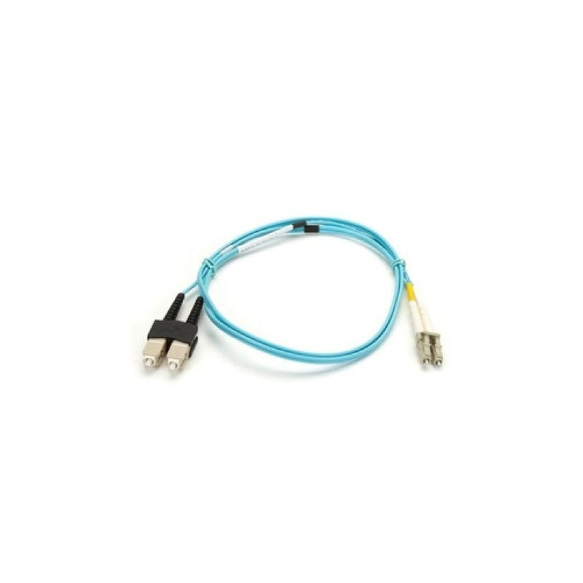 Black Box Om3 50/125 Multimode Fiber Optic Patch Cable - Ofnr Pvc, Sc To Lc, Aqua, 1-m (3.2-ft.) (FNT010001MSCLC)