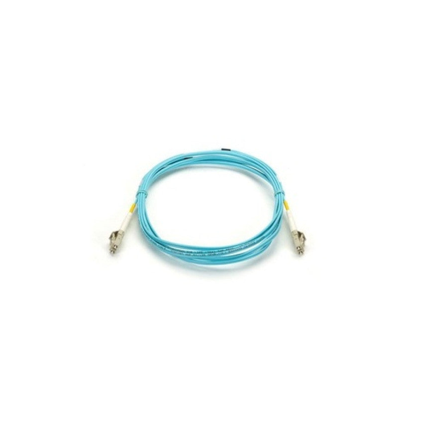 Black Box Om3 50/125 Multimode Fiber Optic Patch Cable - Ofnr Pvc, Lc To Lc, Aqua, 3-m (9.8-ft.) (EFNT010003MLCLC)