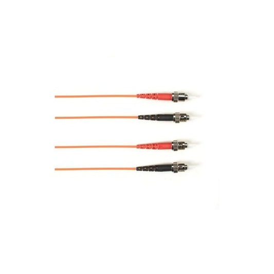 Black Box Om1 62.5/125 Multimode Fiber Optic Patch Cable - Ofnr Pvc, St To St, Orange, 1-m (3.2-ft.), Gsa, Taa (R62001MSTSTOR)