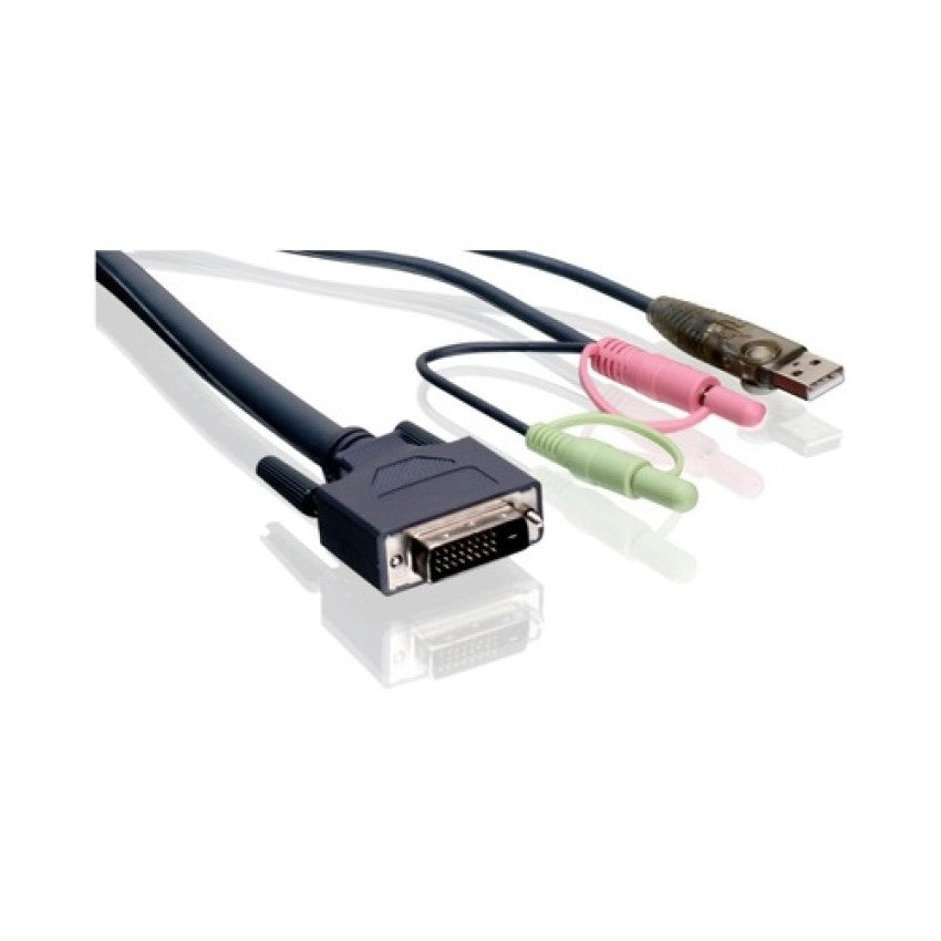 Iogear 10duallinkdvikvmcableusbandaudiomictaa (G2L7D03UDTAA)