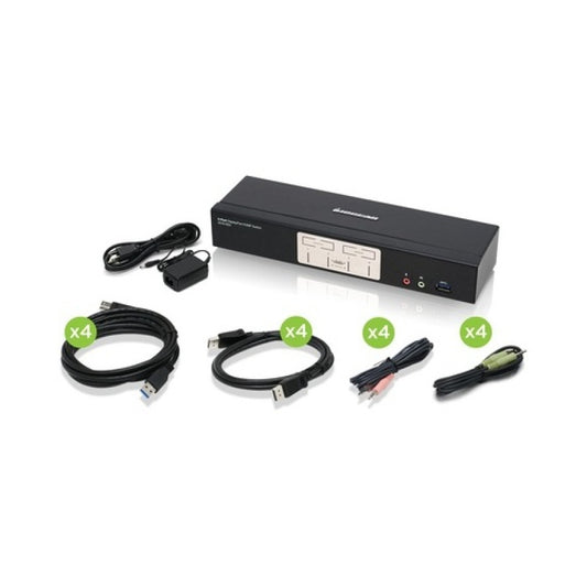 Iogear 4-port Displayport1.2 Kvmp W/usb3.1 Hub (GCS1934)