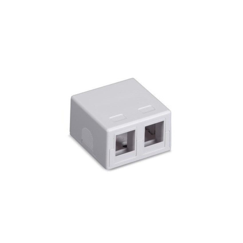 Black Box Surface-mount Housing - 2-port, White (SMH2)