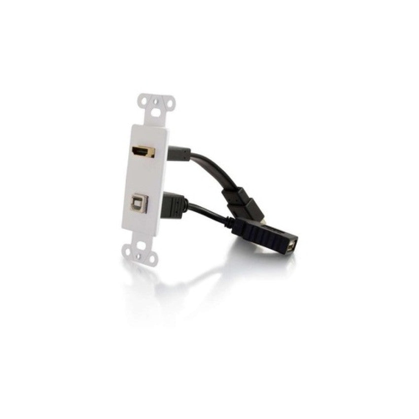 C2G Hdmi And Usb Pass Through Wall Plate (39702)