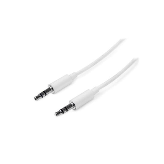 StarTech 1m White Slim 3.5mm Stereo Audio Cable (MU1MMMSWH)