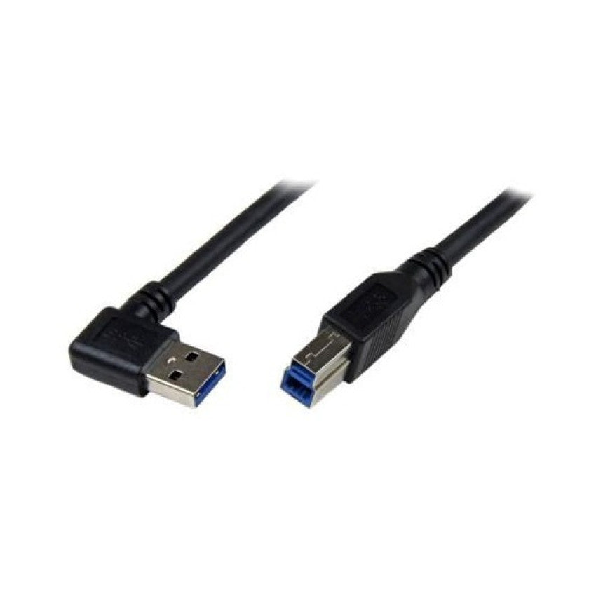 StarTech 1m Black Usb 3 Cable Right Angle A To B (USB3SAB1MRA)