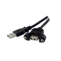 StarTech 2 Ft Panel Mount Usb Cable A To A - F/m (USBPNLAFAM2)