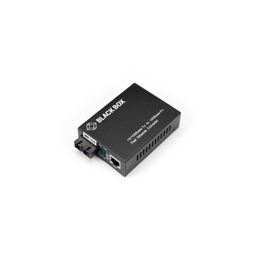 Black Box Fast Ethernet (100-mbps) Media Converter - 10/100-mbps Copper To 100-mbps Multimode Fiber, 1310nm, 2km, Sc (LHC211A)