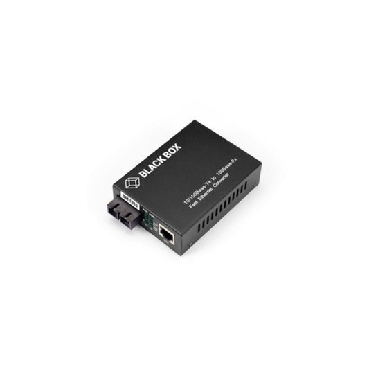 Black Box Fast Ethernet (100-mbps) Media Converter - 10/100-mbps Copper To 10/100-mbps Singlemode Fiber, 1310nm, 20km, Sc (LHC212A)