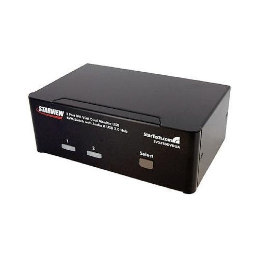 StarTech 2 Port Dvi Vga Dual Monitor Kvm Switch (SV231DDVDUA)